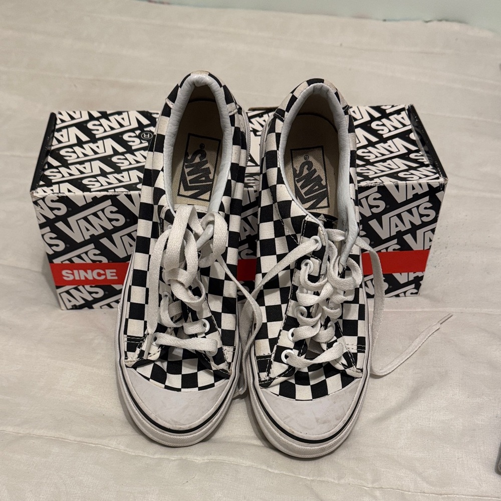 Vans Black and White Checkerboard Shoes